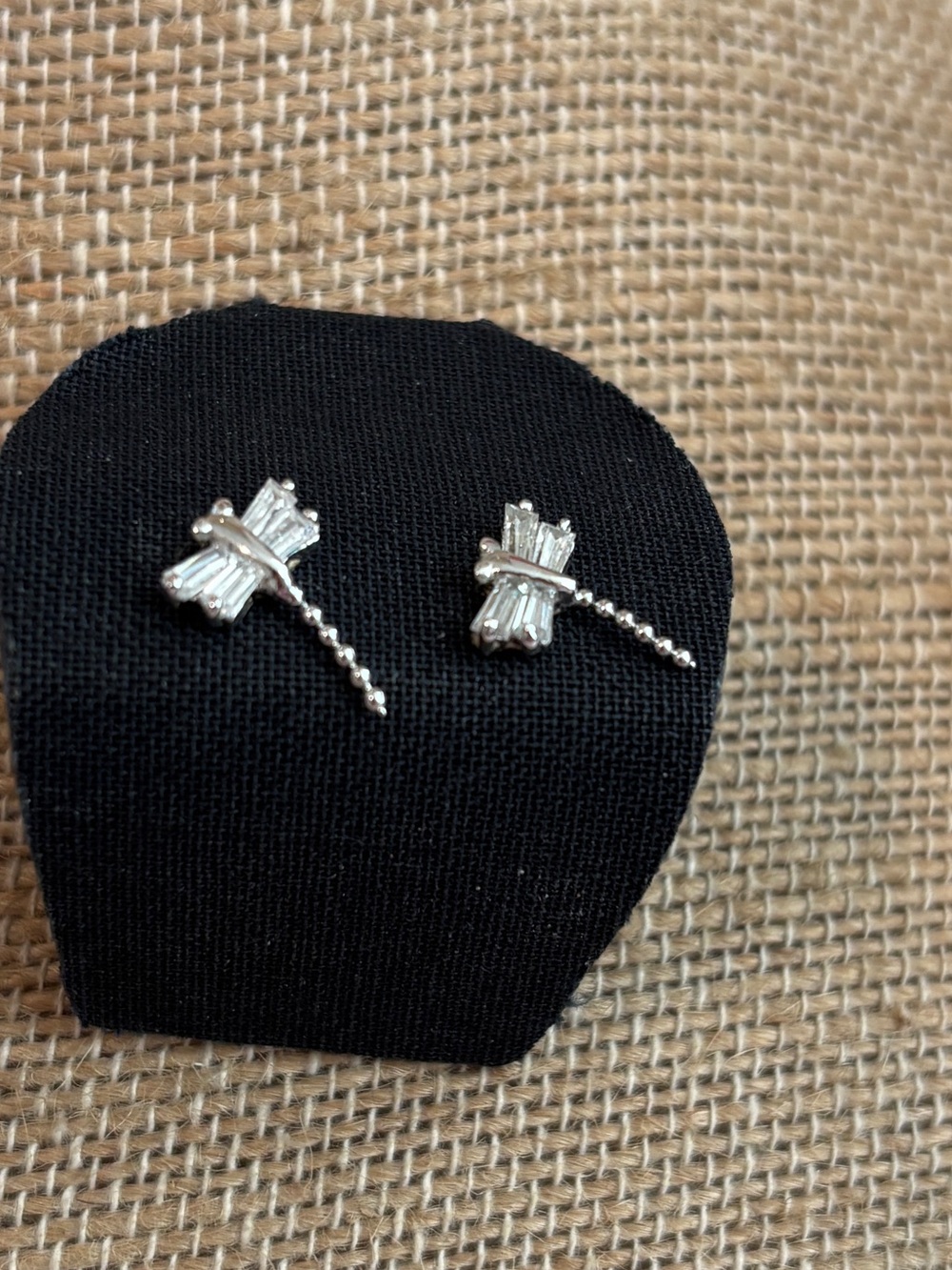 Silver Crystal Cross Stud Earrings - Women's Jewelry